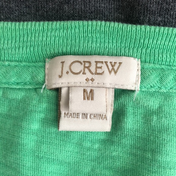 J. Crew 3/4 sleeve Women’s green top ~ medium - Picture 6 of 7